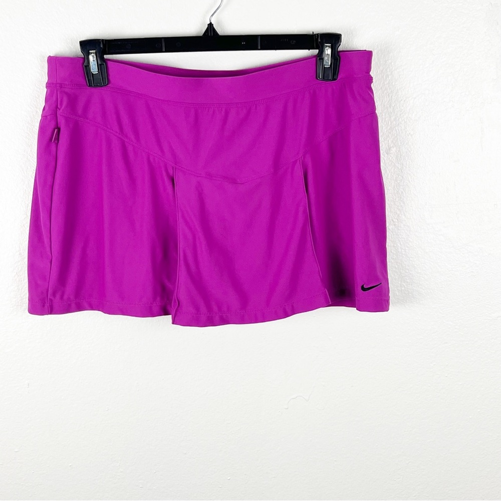 NIKE Fit Dry Fuchsia Pleated Skirt Large Athletic Tennis Golf Pickleball Preppy